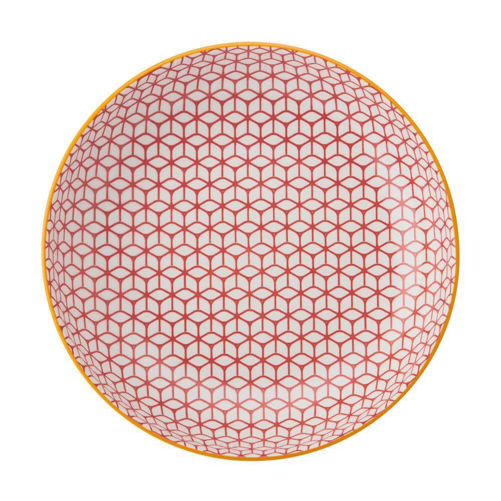 Kitchencraft Mikasa Blue Geometric Ceramic Bowl